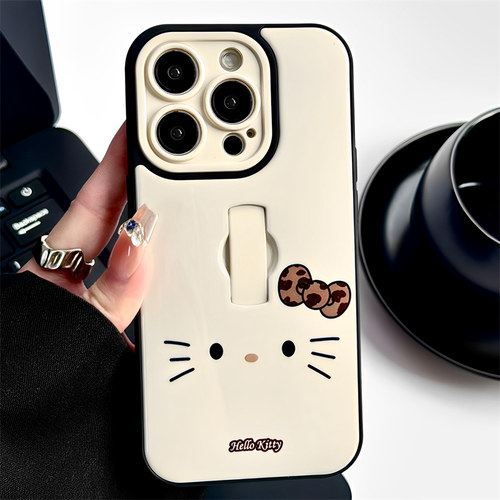 适用iPhone隐形指环KT猫手机壳