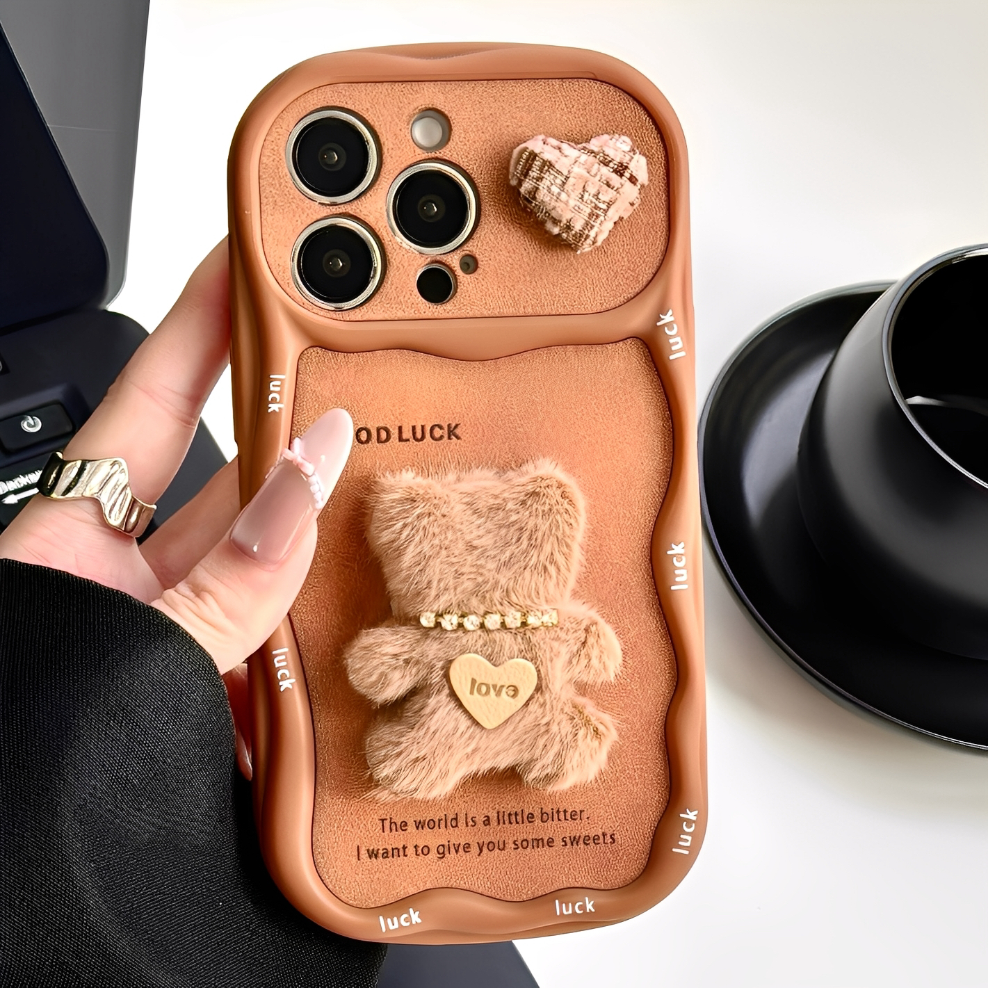 适用iPhone苹果爱心小熊手机壳