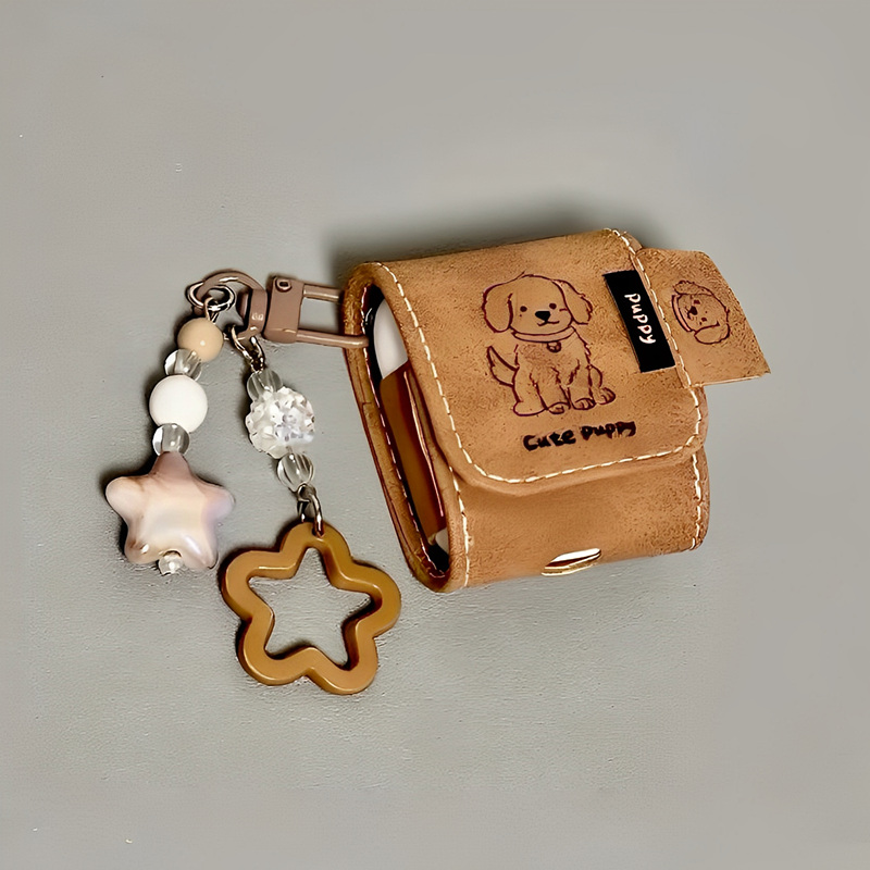 适用苹果iphone托耳小狗耳机套