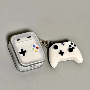 适用Airpods4耳机保护套电镀游戏手柄苹果耳机套AirPods1/2代/pro保护壳磨砂带吊坠airpods新3代蓝牙耳机壳女