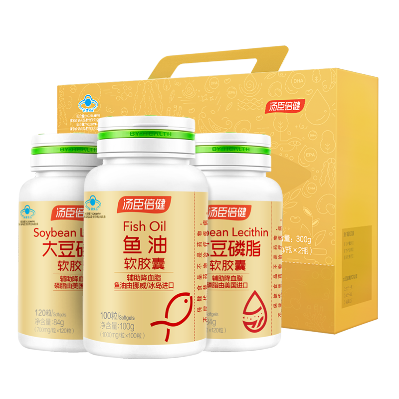 汤臣倍健鱼油软胶囊大豆磷脂礼盒