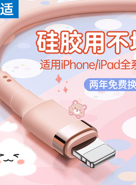 能适数据线适用苹果13iPhone14器8plus手机USB快充X充电线12快速8车载12promax加长2米ipad平板lighting闪充7