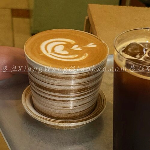 窑变釉陶瓷杯碟猪口杯