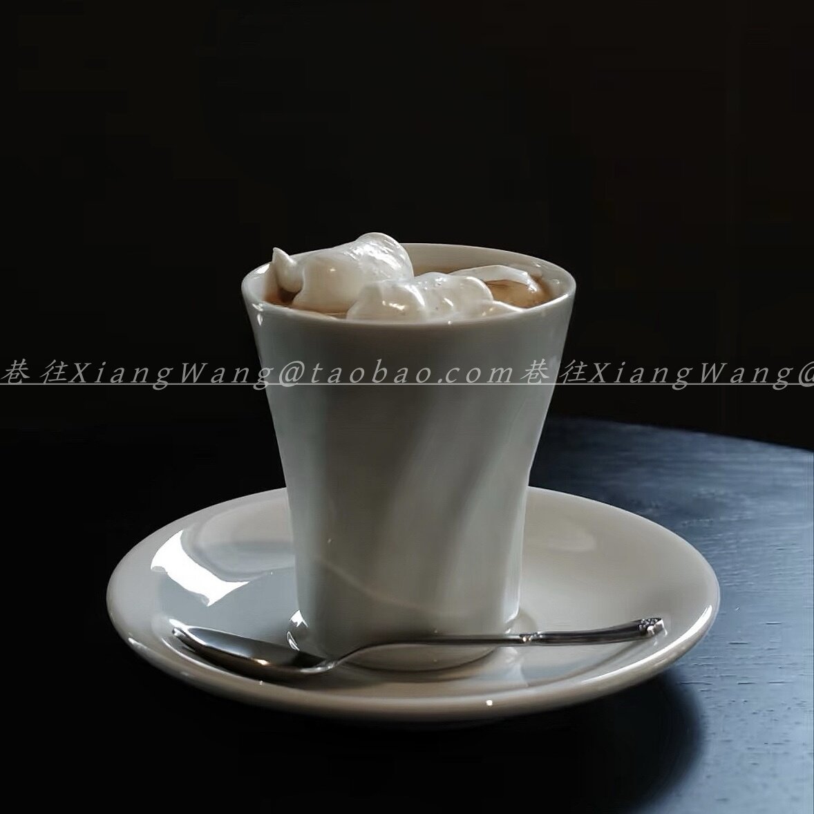 简约旋转杯手握杯拉花拿铁杯