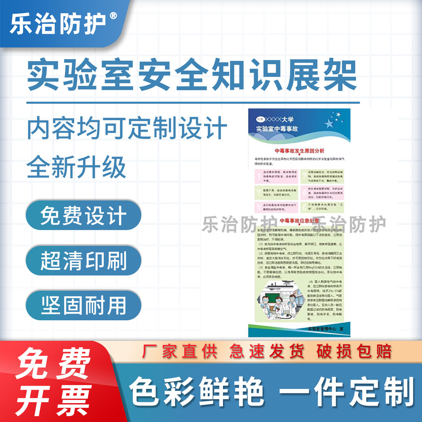 乐治实验室安全知识安全宣传展架