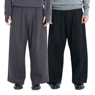 ATTEMPT AW24 隐形褶9分长裤