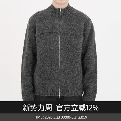 ATTEMPTAW24拉链立领毛衣