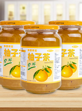 浩丰柚子茶1000克风味蜂蜜水果茶浆自制蜜炼酱冲饮奶茶原料