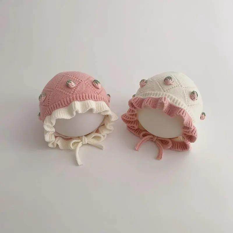 婴儿帽子秋冬季保暖毛线帽防风护耳针织帽女宝宝小月龄可爱公主帽,童装/婴儿装/亲子装,帽子,淘宝优惠券,粉丝福利购,淘宝优惠卷