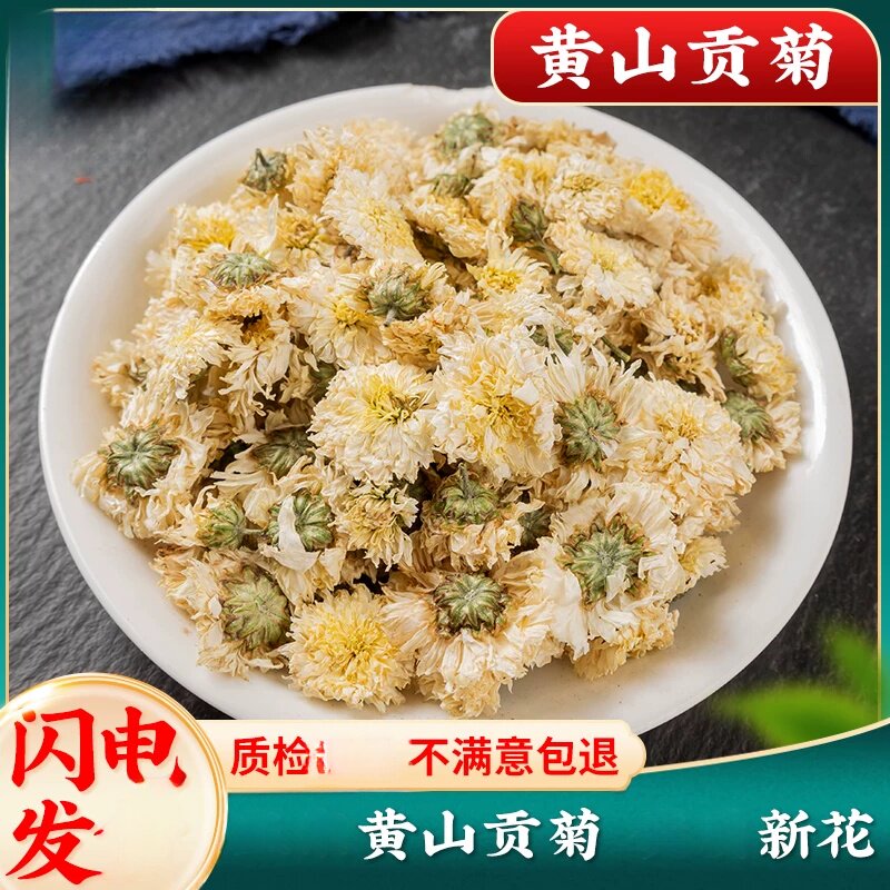 新鲜黄山贡菊500g贡菊花黄山贡菊白菊花茶干花农家菊花散装
