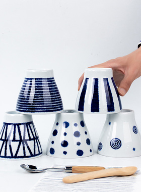 saikai西海波佐见烧indigo蓝玉系列手握杯水杯套装陶瓷日本进口