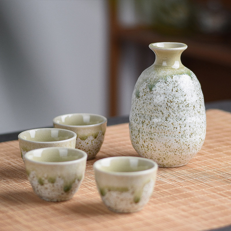 日本备前烧陶瓷清酒酒具套装温酒器烧酒白酒杯黄酒烈酒酒盅分酒器