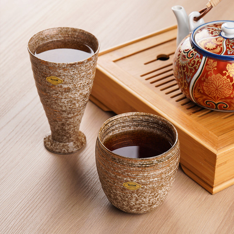 日本波佐见烧陶悦窑日式酒杯陶瓷家用白酒杯对杯酒器礼盒装清酒杯