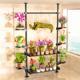顶天立地阳台组合花架室内立体墙上悬挂支撑伸缩花墙花盆置物架