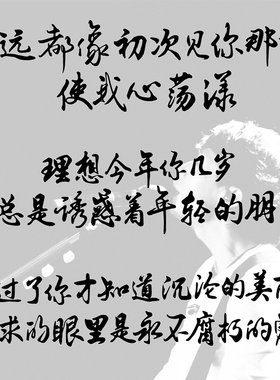 魂速 赵雷歌词车贴 朵 程艾影 成都 理想个性创意文字装饰贴纸