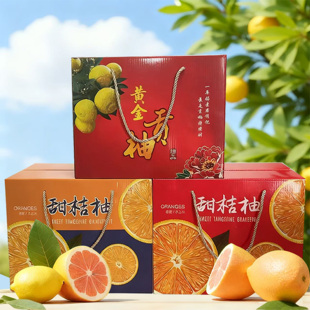 甜桔柚包装盒黄金贡柚礼盒10斤装高档春香柚象山青空盒子纸箱定制