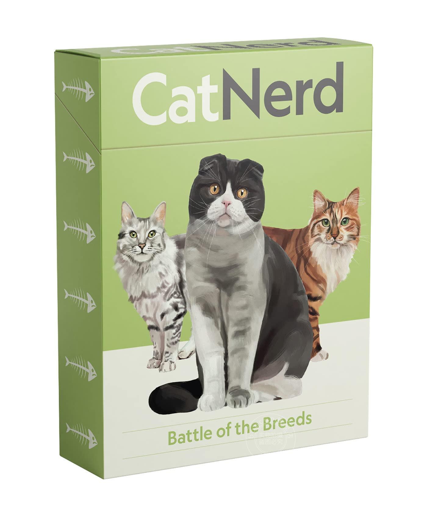 现货 猫宅：品种之战 桌游 英文原版 Cat Nerd : Battle of the breeds