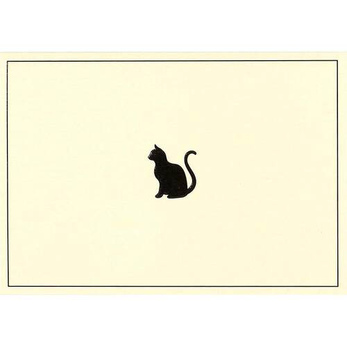 黑猫 明信片信封贺卡 文创周边 Peter Pauper Press 英文原版  Black Cat Note Cards