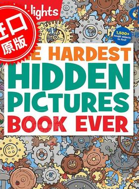 预售 Highlights 高难隐藏图画书：1500多件难找的隐藏物品 儿童互动游戏解密书 英文原版 The Hardest Hidden Pictures Book Ever