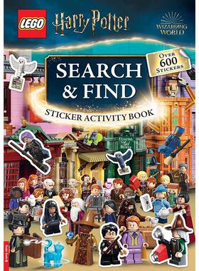 预售 乐高哈利波特：搜索贴纸活动手册 英文原版 LEGO Harry Potter: Search & Find Sticker Activity Book 7-9岁