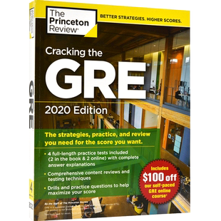 破解GRE考试 2020版 英文原版 CRACKING GRE 2020 美国研究生入学考试 考试辅导
