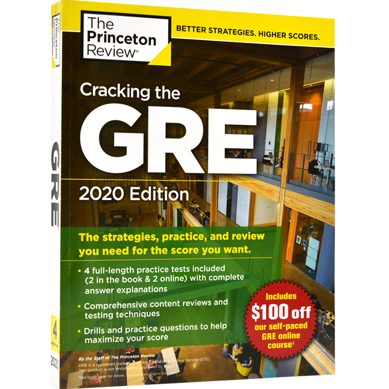 破解GRE考试 2020版 英文原版 CRACKING GRE 2020 美国研究生入学考试 考试辅导