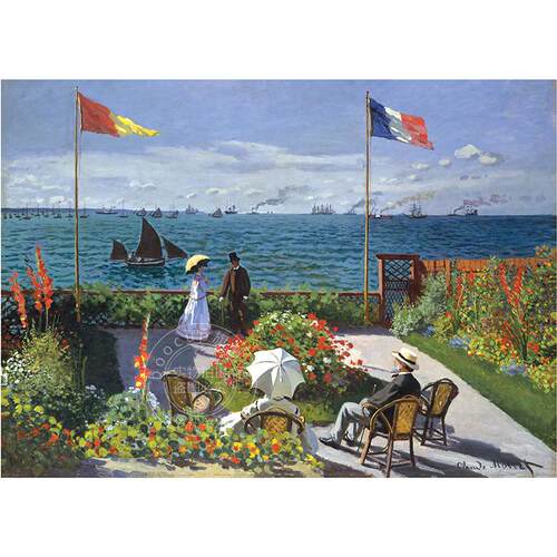 圣阿德列斯的阳台 莫奈 1000片拼图 文创周边 Peter Pauper Press 英文原版 Garden at Sainte-Adresse 1000 Piece Jigsaw Puzzle