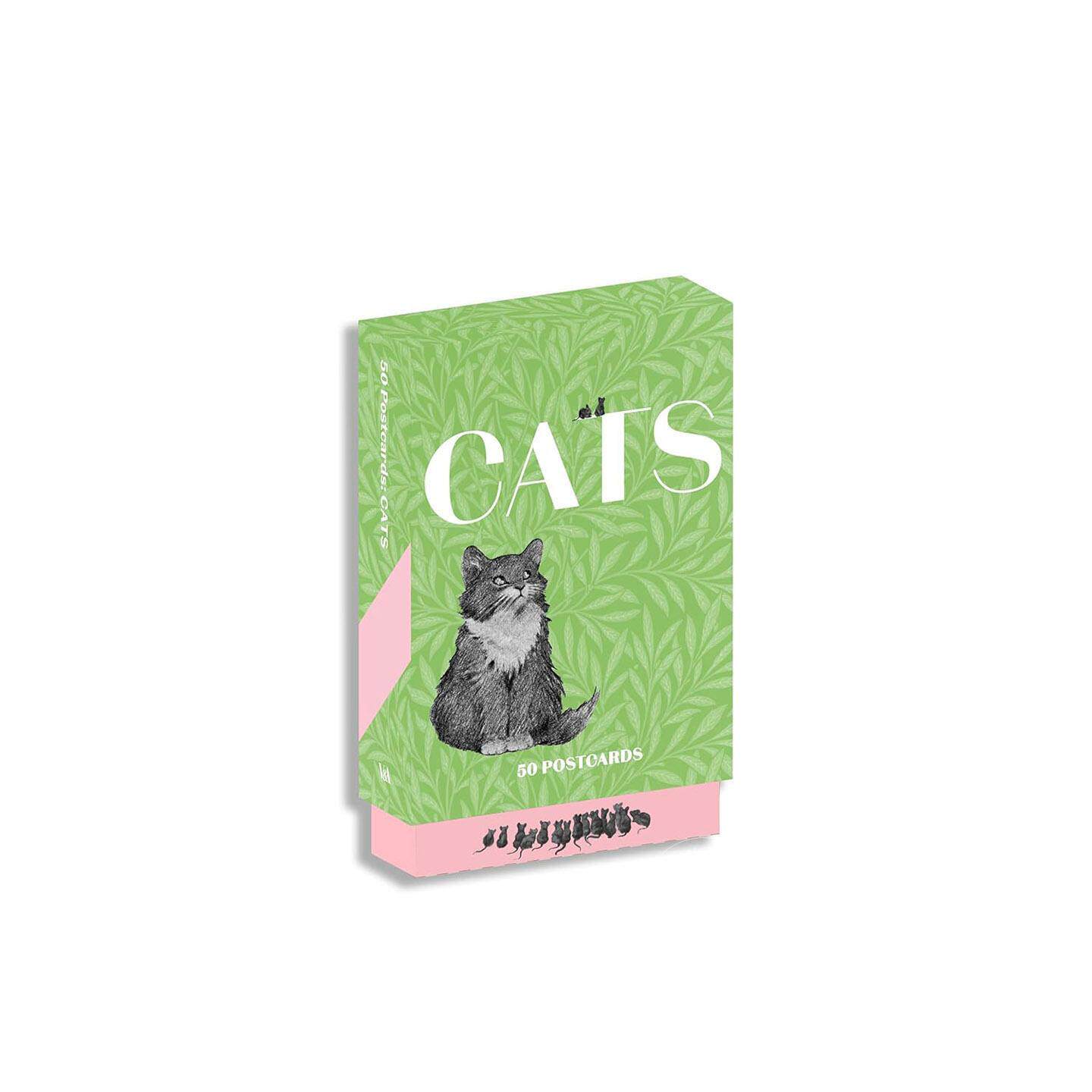 预售 猫咪主题明信片 V&A出版社 文创周边 英文原版 Cats 50 Postcards