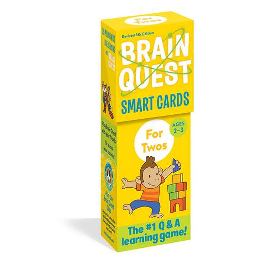 现货 大脑任务智力问答开发卡片书 2-3岁 英文原版 Brain Quest for Twos Smart Cards