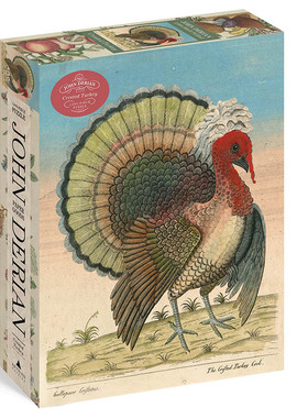 现货 约翰·德里安 火鸡拼图 1000片艺术拼图生日礼物 英文原版 John Derian Paper Goods: Crested Turkey