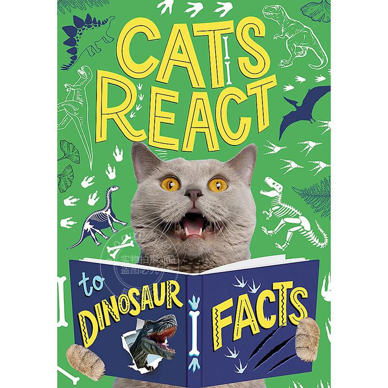 现货 猫咪对恐龙知识的反应 Izzi Howell 科普启蒙 英文原版 Cats React to Dinosaur Facts 8-11岁