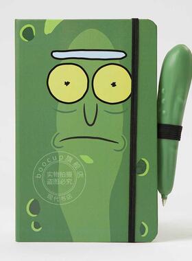 现货 瑞克和莫蒂：酸黄瓜Pickle Rick精装日记本 带酸黄瓜笔 英文原版 Rick and Morty Pickle Rick Hardcover Ruled Journal With