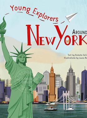 小小探险家 纽约环游记 Young Explorers Around New York 英文原版 儿童绘本 6岁