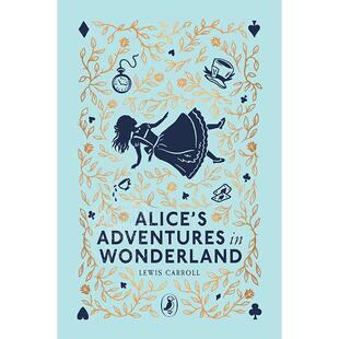 Carroll Wond 英文原版 爱丽丝梦游仙境 Lewis Alice 系列Puffin 海雀布纹经典 Adventures 现货 Clothbound Classics儿童文学