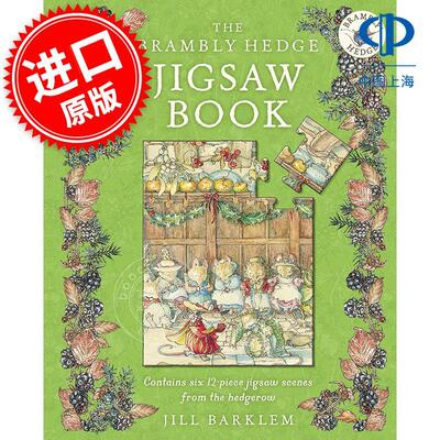 现货 野蔷薇村 拼图游戏书 儿童互动游戏书 英文原版 The Brambly Hedge Jigsaw Book 3-4岁