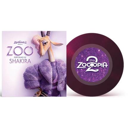 预售【中图音像】疯狂动物城2 Art of zootopia 2 电影原声带 (透明紫色闪光7" 寸彩胶 ) 1LP