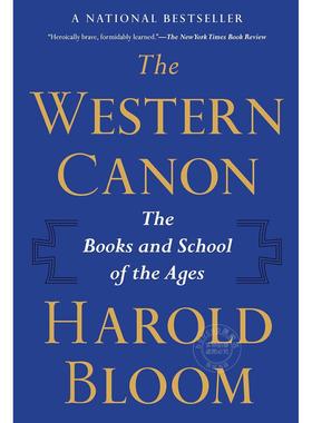 预售 西方经典：历代名著与学派 Harold Bloom 英文原版 The Western Canon: The Books and School of the Ages