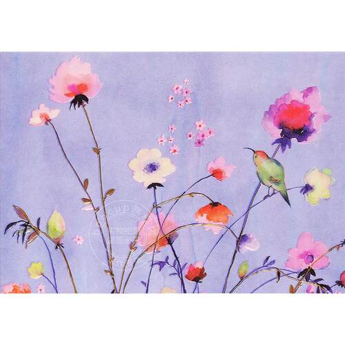 淡紫野花 明信片信封贺卡 文创周边 Peter Pauper Press 英文原版  Lavender Wildflowers Note Cards