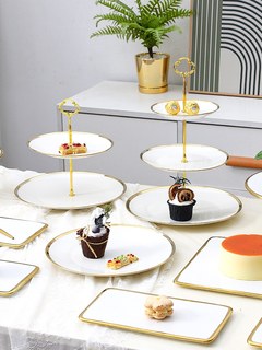 甜品台展示架摆件白色甜品架子金色蛋糕架点心架西点冷餐茶歇摆台