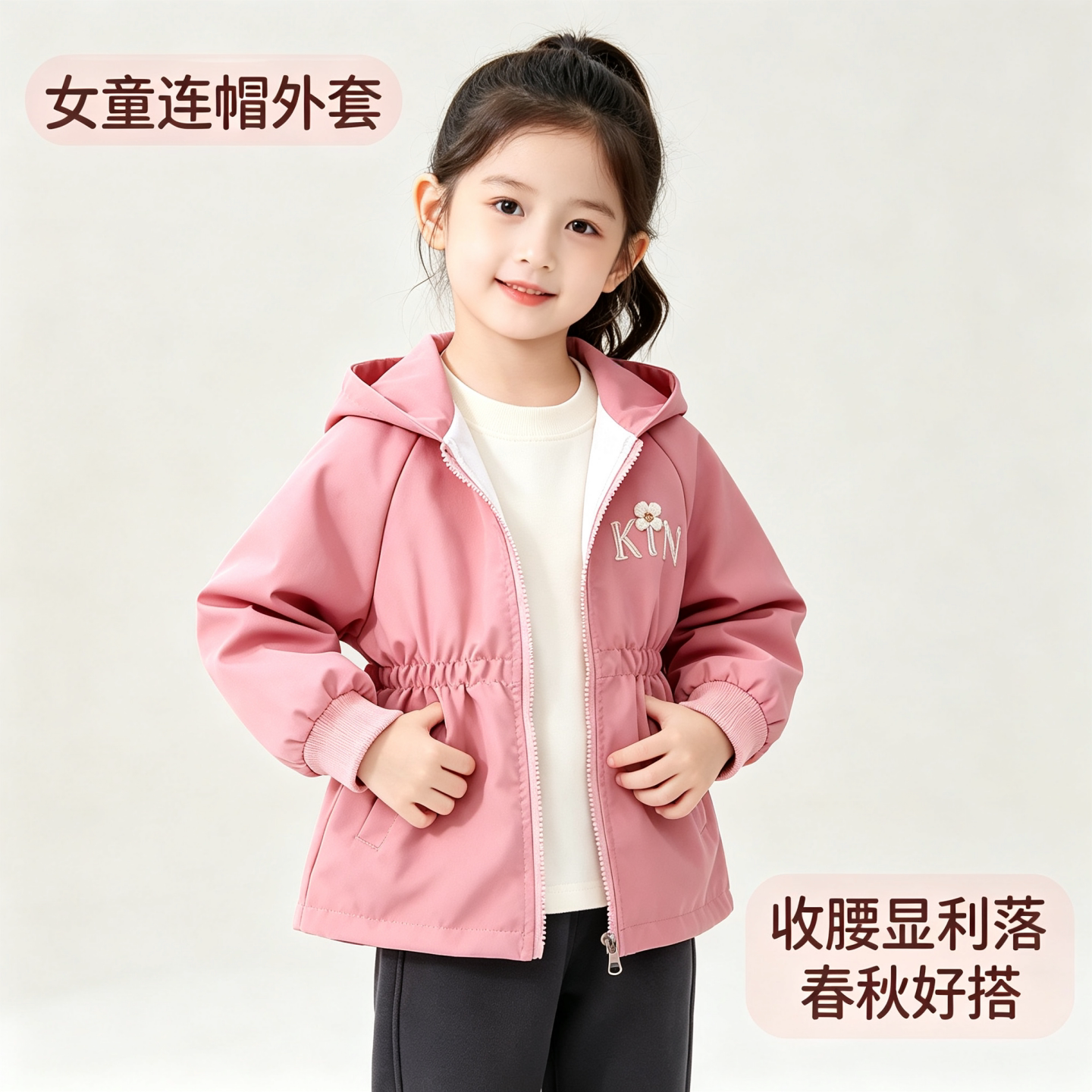 女童外套儿童冲锋衣2025春装