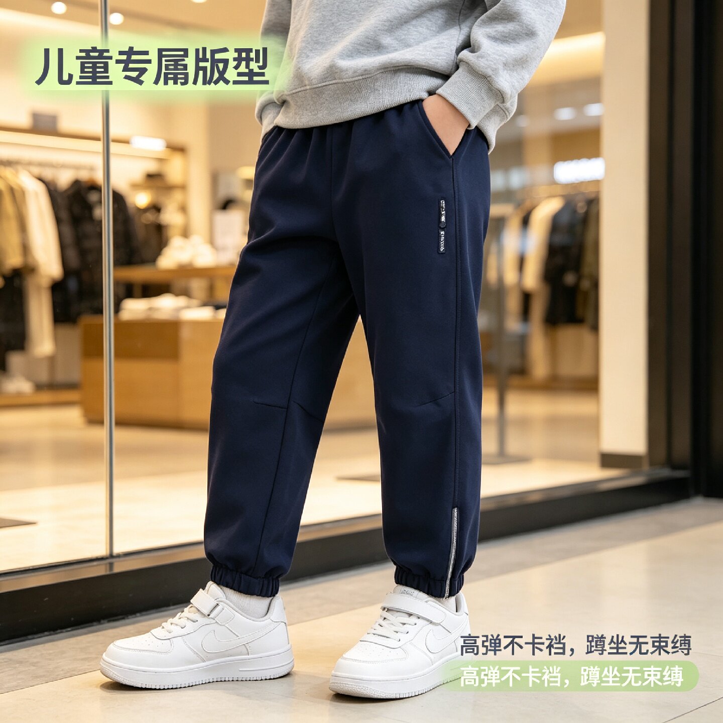 男女童冲锋裤加绒三防裤2026新款