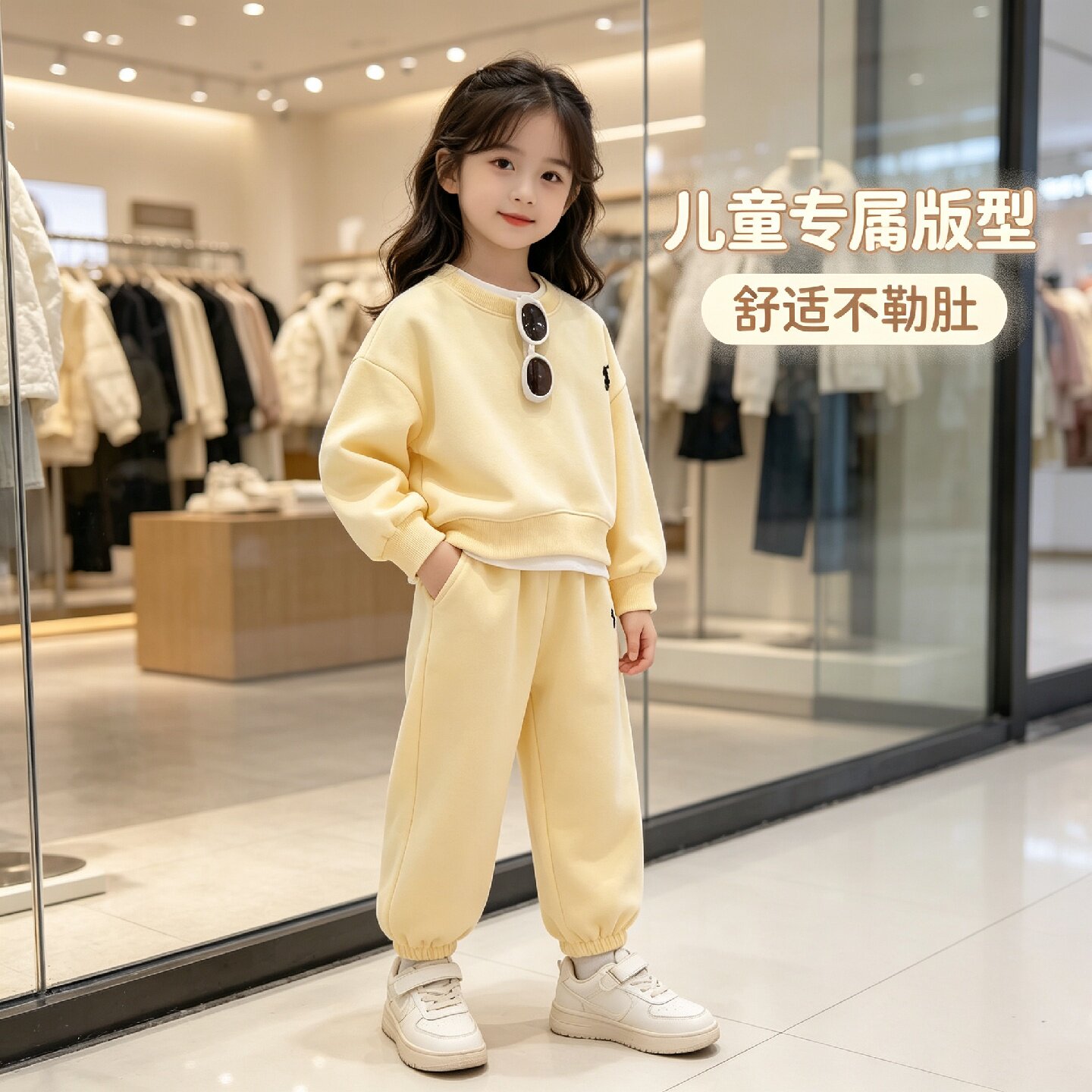 刺绣卫衣套装2026秋秋季新款儿童洋气卫衣男童女童韩版休闲运动服