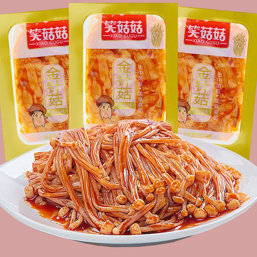 金针菇开袋即食香辣小包装小零食