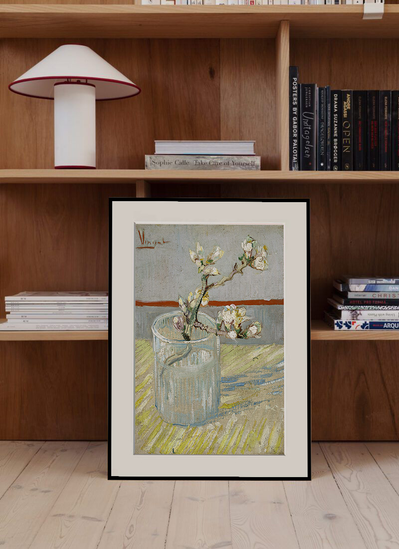 著名画家梵高印象派油画中古风玄关装饰画高级感小众艺术砂岩画