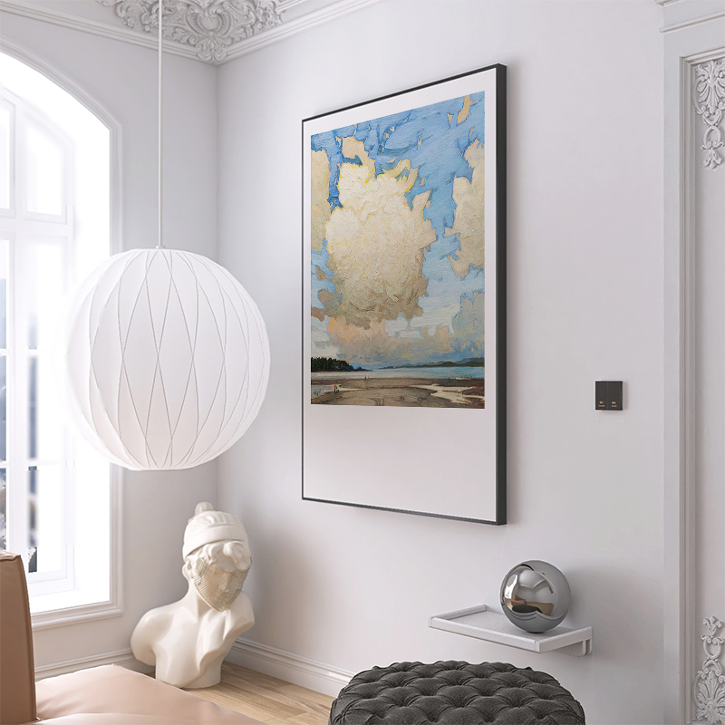 高级感艺术纯手绘油画客厅装饰画大幅落地画卧室床头餐厅玄关挂画