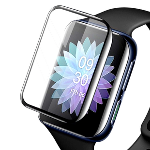 适用于oppowatch手表贴膜oppowatch2钢化软膜42mm全屏幕覆盖膜46mm高清防指纹41mm保护膜EVA限定版曲面蓝光膜