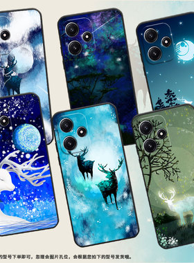 适用小米POCOM3手机壳POCOM4耐磨21091116AG轻薄XiaomiPOCOM5s流行梅花鹿M6防摔23076PC4BI个性POCOM7保护套