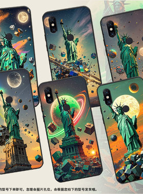 适用小米A2手机壳防摔Xiaomi5x耐磨MCE16全包小米Play硅胶M1804E4A自由女神像mix3商务POCOF2Pro轻薄保护套
