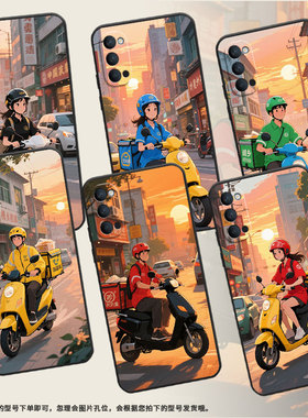 适用OPPOReno4手机壳10x纯黑色PCCM00商务0pp0Reno5K保护套Ace2城市街道Reno2高级PCKM70轻薄Reno5软壳