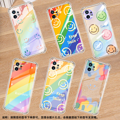 适用Nothingphone1手机壳phone2四角防摔彩色微笑Phone2a防摔NothingPhone2APlus高级感CMFPhone1保护套